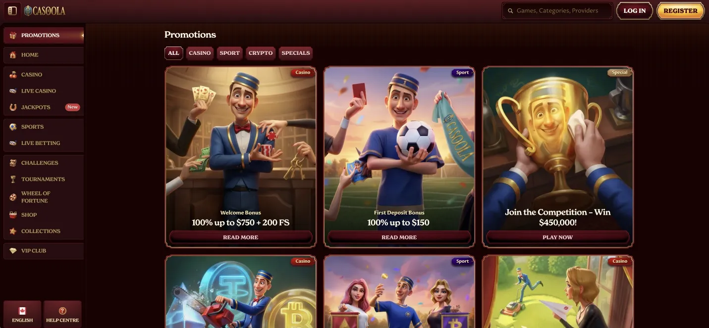 Casoola Casino Italia pagina promozioni attiva e termini del bonus di benvenuto